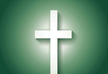 Obraz premium Light Green Cross Wallpaper