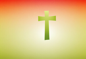 Obraz premium Red Green Gradiet Cross Wallpaper