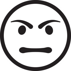 Fototapeta premium Face, angry icon 1