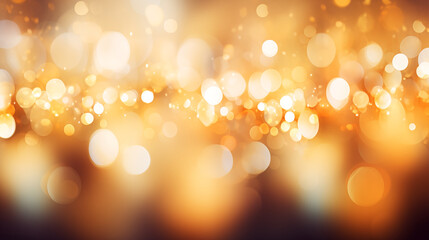 Abstract golden bokeh background