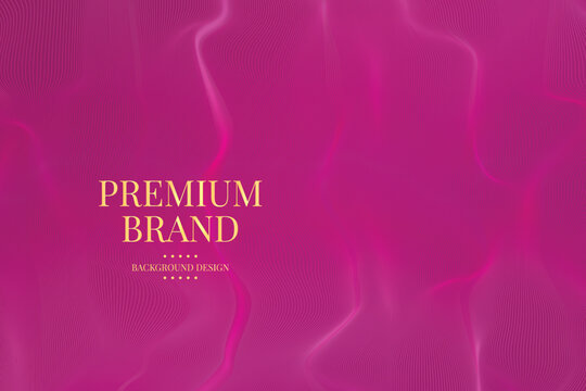 Pink Premium Luxury Brand Background With Guilloche Curves Line Pattern. Cover Design Template for Business Presentation, Certificate.