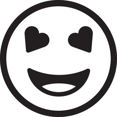 Obraz premium Face, grin, hearts icon 1