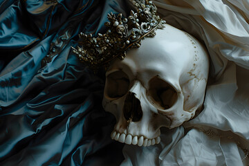 Skull Wearing a Sparkly Jeweled Crown