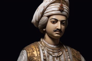 Shah Abbas I realistic statue