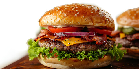 fresh tasty burger Generative Ai 