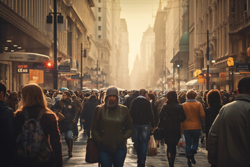 Crowd of people on street