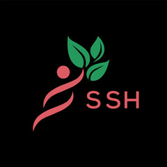 SSH  logo design template vector. SSH Business abstract connection vector logo. SSH icon circle logotype.
