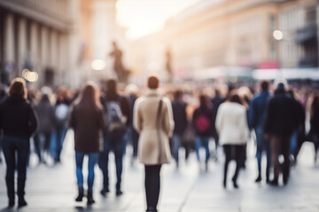 Crowd of people on street