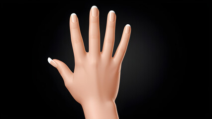 Fototapeta premium hand with black nails. science education. biology