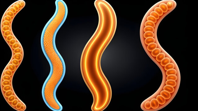 Golgi apparatus icon vector clipart isolated on black background. science education. biology