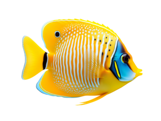 Butterfly Fish, isolated on a transparent or white background