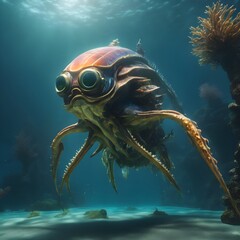 Creepy Creature In Ocean Background Very Cool