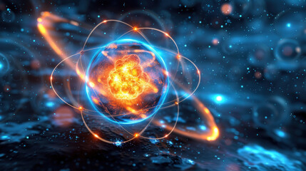 Nanoscopic particle, atom nucleus, quantum effects, thermonuclear reaction concept