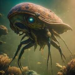 Creepy Creature In Ocean Background Very Cool