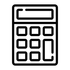 calculator line icon