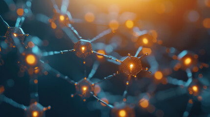 Molecular structure, futuristic fantastic image
