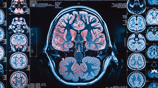 High resolution CT scan of the human brain