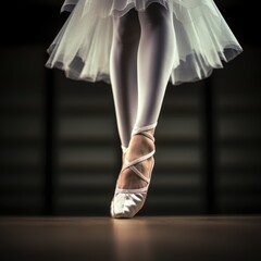 Low Angle Shot of a Ballerina's Feet in Motion
