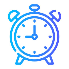 alarm clock gradient icon
