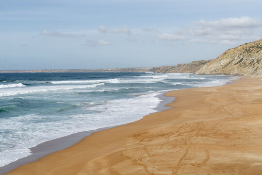 View of the coast of Atlantic ocean at Lalla Fatna in Morocco
