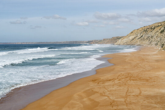 View of the coast of Atlantic ocean at Lalla Fatna in Morocco