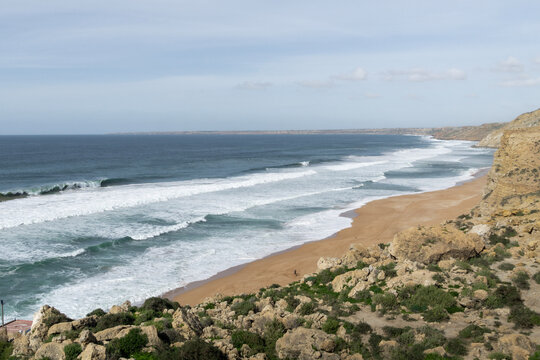 View of the coast of Atlantic ocean at Lalla Fatna in Morocco