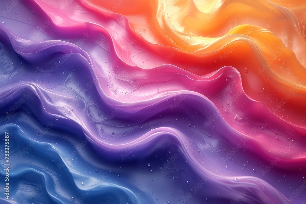 Aufkleber captivating 3d abstract composition with fluid shapes and vibrant color gradients