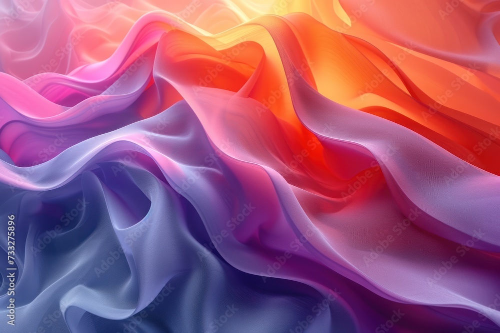 Aufkleber captivating 3d abstract composition with fluid shapes and vibrant color gradients