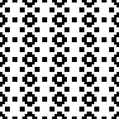 Fototapeta premium Seamless pattern. Ancient mosaic. Tribal wallpaper. Folk image. Inca crosses, squares ornament. Tribe motif. Digital paper, web design, ethnical textile print. Ethnic background. Vector artwork