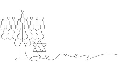 Happy passover day line art style vector eps 10