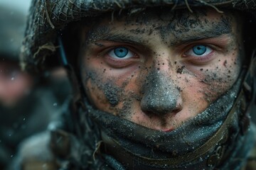 A powerful image capturing a salute between comrades in uniform