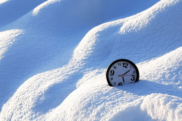 Clock In Snow