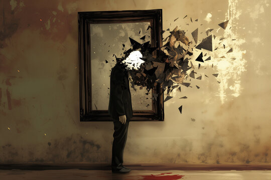 Self reflection in a shattered mirror