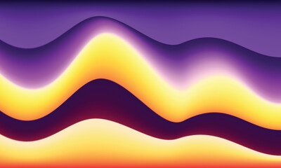 Colorful wavy and fluid gradient mesh background. Dynamic curved lines layer with color gradation backdrop. Modern vibrant backdrop for poster, catalog, cover, presentation, leaflet, banner, or flyer.