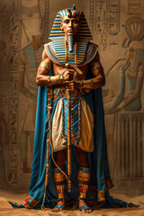 Obraz premium Pharaoh King of Egypt in Ancient Times Strong Empire Generative AI Illustration