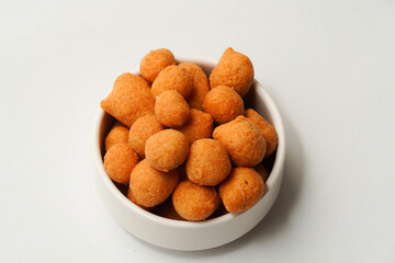 Boondi dall in white bowl