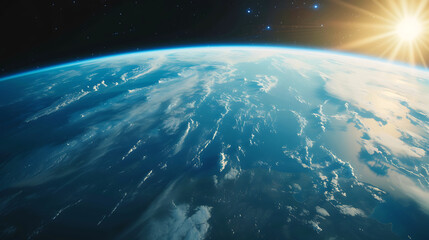 Fototapeta na wymiar An awe-inspiring view of the entire planet Earth from space, showcasing its majestic blue oceans