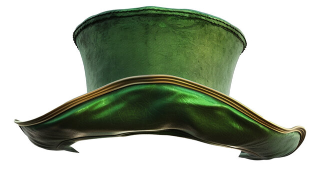 leprechaun top hat in transparent background.