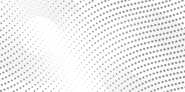 Abstract halftone gray dots gradient on white background, Curved twisted slanting design or waved lines pattern, Templates for business cards modern.