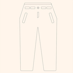 Ladies jeans pant vector illustration eps