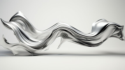 Liquid Silver Metal Flow Background Ai Generative