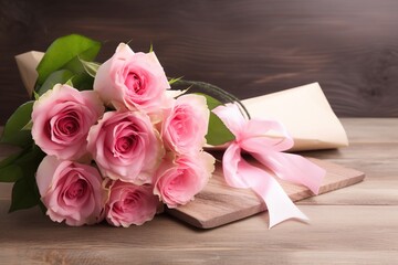 Obraz premium bouquet of flowers on wooden background