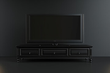 Ultra HD Smart TV on Minimal Wooden Console