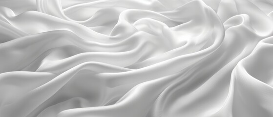 Elegant White Silk Fabric