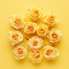 Yellow Roses from Above