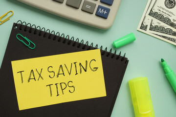 Tax saving tips are shown using the text