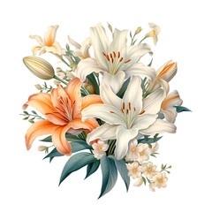 watercolor bouquet of flowers design 