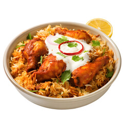Dum india chicken Biryani is prepared in an earthen or clay pot called india. Popular Indian non vegetarian food - obrazy, fototapety, plakaty