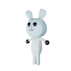 cute rabbit 3d cartoon rabbit