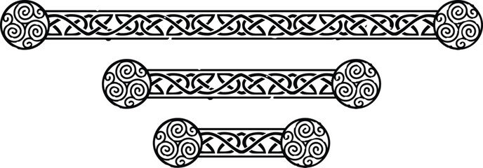 Celtic Knot Pattern Borders with Triskele
